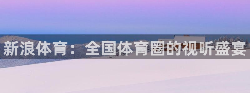新浪体育：全国体育圈的视听盛宴